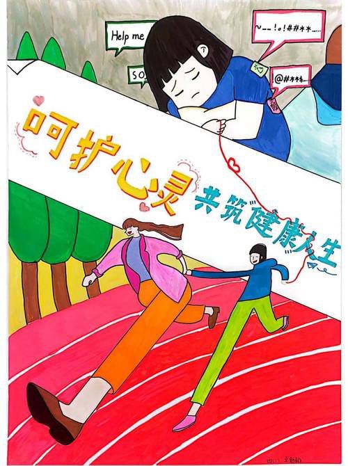 小学生心理健康知识科普ai海报设计